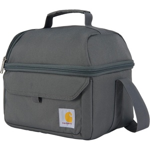 Carhartt 12 Can Two Compartment Lunch Box | Durable, Fully-Insulated Lunch Bag for Women & Men, Large Lunchbox (Gravel)(Large Lunchbox (Gravel))