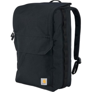 Carhartt 21L Top-Load Backpack, Durable Water Resistant Coated Canvas Base W/ 17″ Laptop Sleeve, Carhartt Brown(Black)