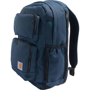 Carhartt 28L Dual-Compartment Backpack, Durable Pack with 16″ Laptop Sleeve and Duravax Abrasion Resistant Base, Navy(Navy)