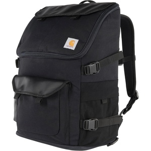 Carhartt 35L Nylon Workday Backpack, Durable Water-Resistant Pack with 15″ Laptop Sleeve and Adjustable Shoulder Straps, Tarmac(Black)