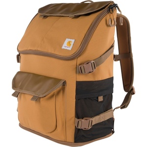 Carhartt 35L Nylon Workday Backpack, Durable Water-Resistant Pack with 15″ Laptop Sleeve and Adjustable Shoulder Straps, Tarmac(Carhartt Brown)