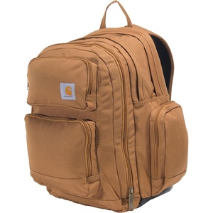 Carhartt 35L Triple-Compartment Backpack, Durable Pack with Laptop Sleeve and Duravax Abrasion Resistant Base, Black(Carhartt Brown)