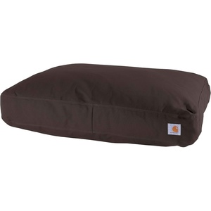 Carhartt Durable Canvas Pet Bed, Water Resistant Firm Duck Dog Bed, Carhartt Brown (Sherpa Top), Medium(Dark Brown)