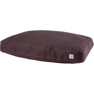Carhartt Durable Canvas Pet Bed, Water Resistant Firm Duck Dog Bed, Carhartt Brown (Sherpa Top), Medium(Deep Wine)
