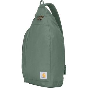 Carhartt Durable Sling Bag, Crossbody Backpack with Side Release Buckle, Tablet Sleeve and Adjustable Strap, Black(Green Slate)