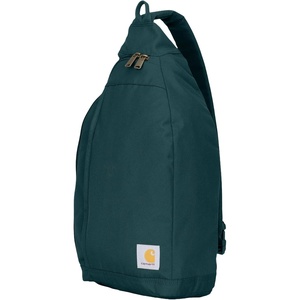 Carhartt Durable Sling Bag, Crossbody Backpack with Side Release Buckle, Tablet Sleeve and Adjustable Strap, Black(Greenstone)