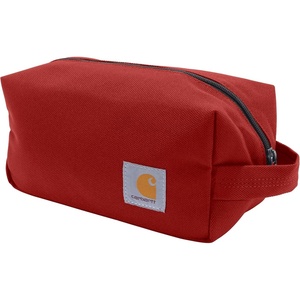 Carhartt Durable Travel Kit, Organize Essentials W/the Water Resistance Toiletry Bag, Black(Industry Red)