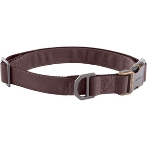 Carhartt Field Dog Collar, Fully Adjustable, Durable 600-Denier Fabric W/Reflective Wordmark for Visibility, Carhartt Brown, Medium(Deep Wine)
