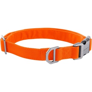 Carhartt Field Dog Collar, Fully Adjustable, Durable 600-Denier Fabric W/Reflective Wordmark for Visibility, Carhartt Brown, Medium(Hunter Orange)