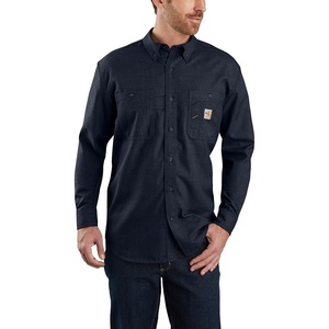 Carhartt Men’s 104138 Flame-Resistant Force® Lightweight Long Sleeve Sh(Navy)