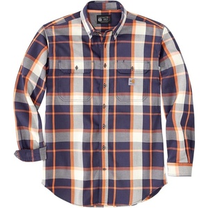 Carhartt Men’s 104507 Flame-Resistant Force® Rugged Flex® Loose(Navy/Orange Flame)