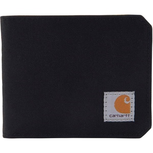 Carhartt Mens 700D Nylon Duck Wallets, RFID-Blocking W/Trifold and Front Pocket Options(Black (Bifold))