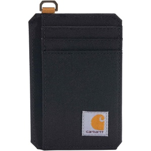 Carhartt Mens 700D Nylon Duck Wallets, RFID-Blocking W/Trifold and Front Pocket Options(Black (Front Pocket))