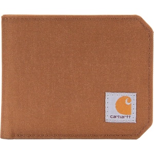 Carhartt Mens 700D Nylon Duck Wallets, RFID-Blocking W/Trifold and Front Pocket Options(Carhartt Brown (Bifold))