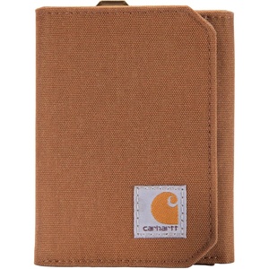 Carhartt Mens 700D Nylon Duck Wallets, RFID-Blocking W/Trifold and Front Pocket Options(Carhartt Brown (Trifold))
