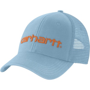 Carhartt Men’s Canvas Mesh-Back Logo Graphic Cap(Moonstone)
