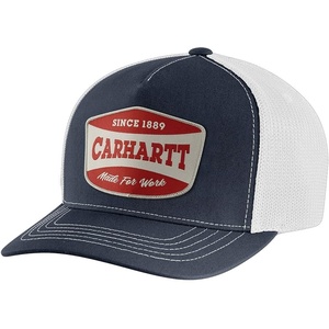 Carhartt Men’s Canvas Mesh-Back Patch Cap(Navy)