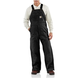 Carhartt Men’s FR Duck Insulated Bib Overall(Black)
