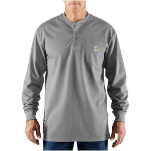 Carhartt Men’s FR Force Dearborn Loose LS Henley(Light Gray)