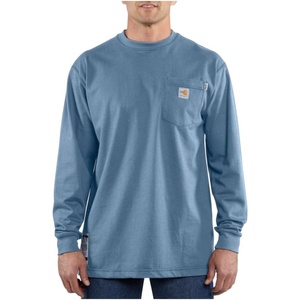 Carhartt Men’s FR Force Dearborn Loose LS T-Shirt(Medium Blue)