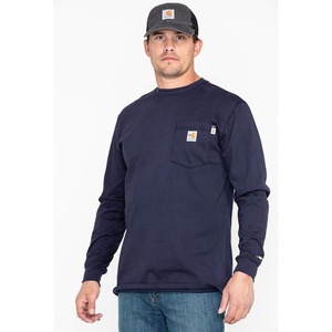 Carhartt Men’s FR Force Dearborn Loose LS T-Shirt(Navy)
