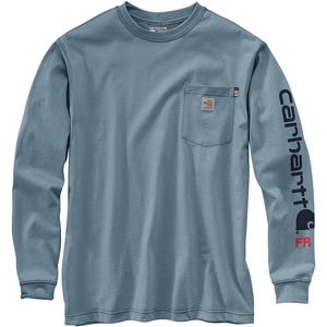 Carhartt Men’s FR Force Irvine Loose LS Logo T-Shirt(Rolling Thunder)