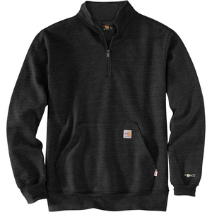 Carhartt Men’s FR Force Marquette 1/4 Zip Sweatshirt(Black Heather)