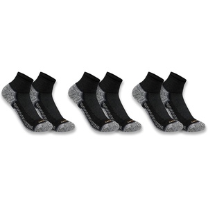 Carhartt Men’s Force Midweight Crew Socks (3-Pack)(Black)