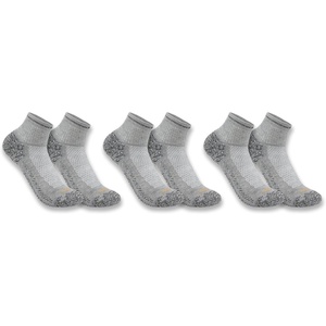 Carhartt Men’s Force Midweight Crew Socks (3-Pack)(Charcoal)