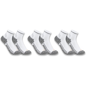 Carhartt Men’s Force Midweight Crew Socks (3-Pack)(White)