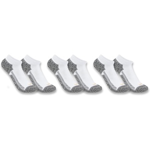 Carhartt Men’s Force Midweight Low Cut Sock 3 Pack(White)