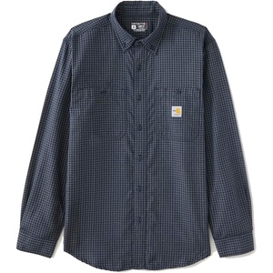 Carhartt Men’s Fr Force Sun Defender™ Ls Plaid Shirt(Navy/Steel)