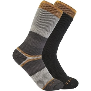 Carhartt Men’s Heavyweight Crew Sock (2-Pack)(Assorted 1 Charcoal)