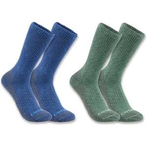 Carhartt Men’s Midweight Cotton Blend Crew Sock 2 Pack(Assorted 01)