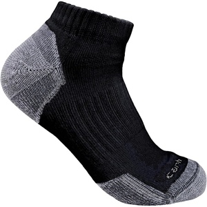 Carhartt Men’s Midweight Cotton Blend Low Cut Sock 3 Pack(Black)