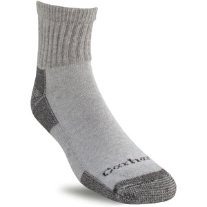 Carhartt Men’s Midweight Cotton Blend Quarter Sock 3 Pack(Carhartt Grey)