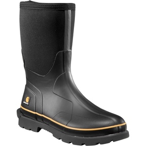 Carhartt Men’s Mudrunner 10″ Waterproof Soft Toe Rubber Boot, 5mm Neoprene, FastDry Lining, EH Rated(Black)