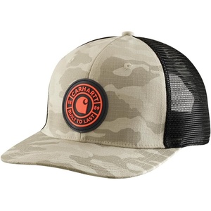 Carhartt Men’s Ripstop Mesh-Back Camo Cap(Fossil Tan Camo)