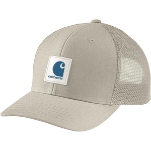 Carhartt Men’s Rugged Flex Twill Mesh-Back Logo Patch Cap(Cobblestone)