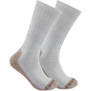 Carhartt Men’s SB7672M Midweight Steel Toe Boot Sock 2-Pack(Gray)