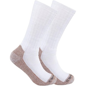 Carhartt Men’s SB7672M Midweight Steel Toe Boot Sock 2-Pack(White)