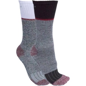 Carhartt Men’s SC0012M Force® Midweight Steel Toe Crew Sock 2-Pack(Black  Grey  White  Red)