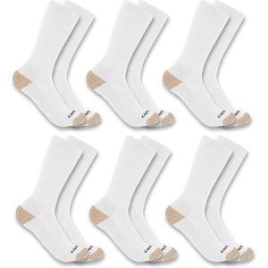 Carhartt Men’s SC1156M Midweight Crew Sock 6-Pack(White)