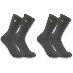 Carhartt Men’s SC2252M Force® Midweight Crew Sock 2-Pack(Carbon Heather)