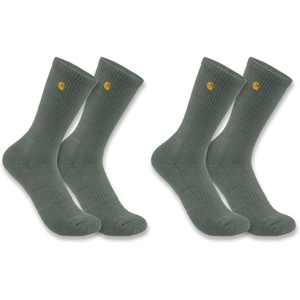 Carhartt Men’s SC2252M Force® Midweight Crew Sock 2-Pack(Dusty Olive)