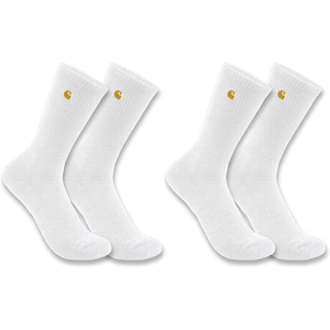 Carhartt Men’s SC2252M Force® Midweight Crew Sock 2-Pack(White)