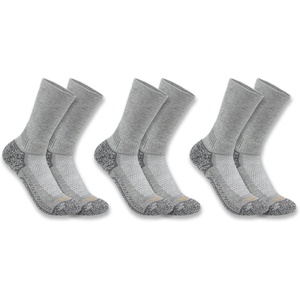Carhartt Men’s SC4223M Force Midweight Crew Sock 3 Pack(Charcoal)