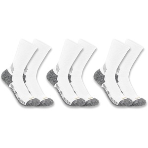 Carhartt Men’s SC4223M Force Midweight Crew Sock 3 Pack(White)