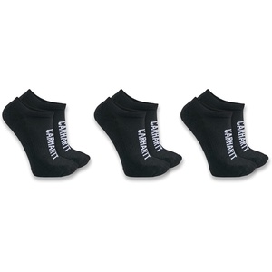 Carhartt Men’s SL9953M Force® Midweight Logo Low-Cut Sock 3-Pack(Black)