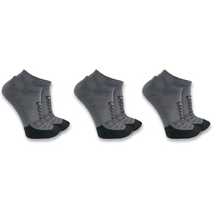 Carhartt Men’s SL9953M Force® Midweight Logo Low-Cut Sock 3-Pack(Carbon Heather)